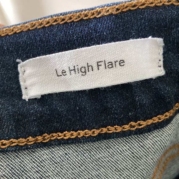 Frame Denim London/Los Angeles Blue Denim Le High Flare Stretch Jeans Sz 26 - Picture 6 of 7